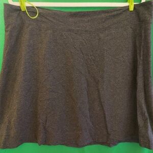 Merona size large gray pull on mini skirt cotton skirt with stretch
